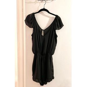 Cotton On Black Ruffle Romper